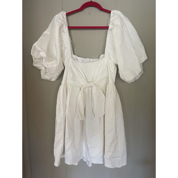 Avec Les Filles Cotton Balloon Sleeve Y2K Babydoll Milkmaid Dress NWT XL - Picture 6 of 10